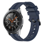 Correia de relógio em silicone riscada côncava de 22mm, para Samsung Galaxy Watch3 45mm, para Samsung Galaxy Watch 46mm, para Samsung Gear S3 Classic, para Samsung Gear S3 Frontier