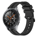 Correia de relógio em silicone riscada côncava de 22mm, para Samsung Galaxy Watch3 45mm, para Samsung Galaxy Watch 46mm, para Samsung Gear S3 Classic, para Samsung Gear S3 Frontier