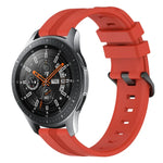Correia de relógio em silicone riscada côncava de 22mm, para Samsung Galaxy Watch3 45mm, para Samsung Galaxy Watch 46mm, para Samsung Gear S3 Classic, para Samsung Gear S3 Frontier