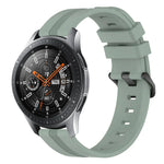 Correia de relógio em silicone riscada côncava de 22mm, para Samsung Galaxy Watch3 45mm, para Samsung Galaxy Watch 46mm, para Samsung Gear S3 Classic, para Samsung Gear S3 Frontier