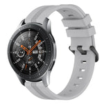 Correia de relógio em silicone riscada côncava de 22mm, para Samsung Galaxy Watch3 45mm, para Samsung Galaxy Watch 46mm, para Samsung Gear S3 Classic, para Samsung Gear S3 Frontier