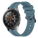 Correia de relógio em silicone riscada côncava de 22mm, para Samsung Galaxy Watch3 45mm, para Samsung Galaxy Watch 46mm, para Samsung Gear S3 Classic, para Samsung Gear S3 Frontier