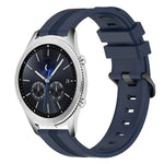 Correia de relógio em silicone riscada côncava de 22mm, para Samsung Galaxy Watch3 45mm, para Samsung Galaxy Watch 46mm, para Samsung Gear S3 Classic, para Samsung Gear S3 Frontier