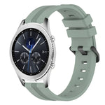 Correia de relógio em silicone riscada côncava de 22mm, para Samsung Galaxy Watch3 45mm, para Samsung Galaxy Watch 46mm, para Samsung Gear S3 Classic, para Samsung Gear S3 Frontier