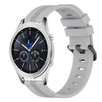 Correia de relógio em silicone riscada côncava de 22mm, para Samsung Galaxy Watch3 45mm, para Samsung Galaxy Watch 46mm, para Samsung Gear S3 Classic, para Samsung Gear S3 Frontier