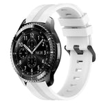 Correia de relógio em silicone riscada côncava de 22mm, para Samsung Galaxy Watch3 45mm, para Samsung Galaxy Watch 46mm, para Samsung Gear S3 Classic, para Samsung Gear S3 Frontier