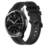 Correia de relógio em silicone riscada côncava de 22mm, para Samsung Galaxy Watch3 45mm, para Samsung Galaxy Watch 46mm, para Samsung Gear S3 Classic, para Samsung Gear S3 Frontier