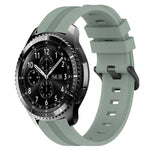 Correia de relógio em silicone riscada côncava de 22mm, para Samsung Galaxy Watch3 45mm, para Samsung Galaxy Watch 46mm, para Samsung Gear S3 Classic, para Samsung Gear S3 Frontier