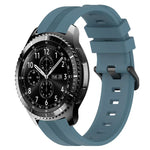 Correia de relógio em silicone riscada côncava de 22mm, para Samsung Galaxy Watch3 45mm, para Samsung Galaxy Watch 46mm, para Samsung Gear S3 Classic, para Samsung Gear S3 Frontier