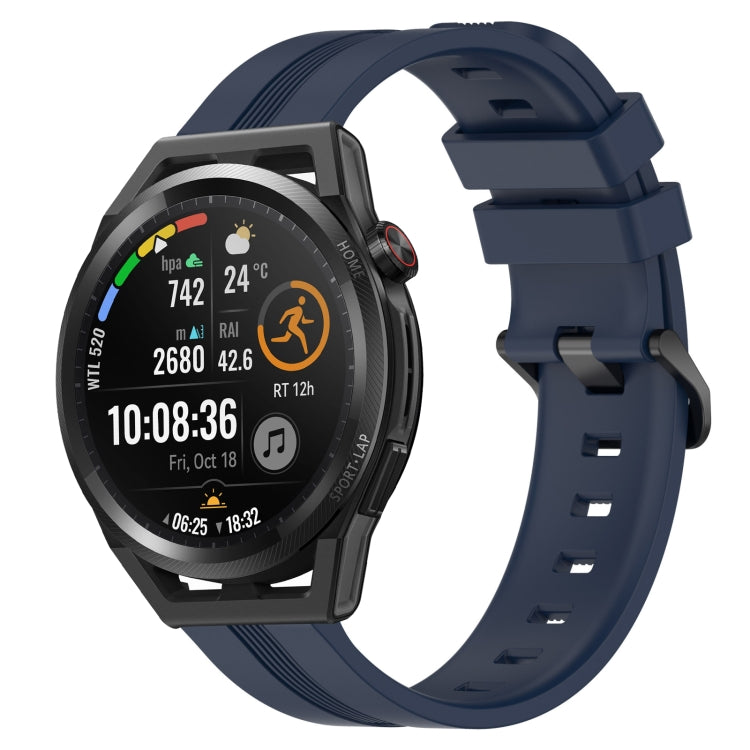 22mm Concave Striped Slicone Watch Band, For Huawei Watch GT Runner, For Huawei Watch 3, For Huawei Watch 3 Pro, For Huawei GT2 Pro