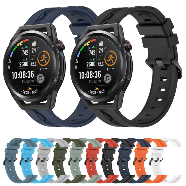22mm Concave Striped Slicone Watch Band, For Huawei Watch GT Runner, For Huawei Watch 3, For Huawei Watch 3 Pro, For Huawei GT2 Pro
