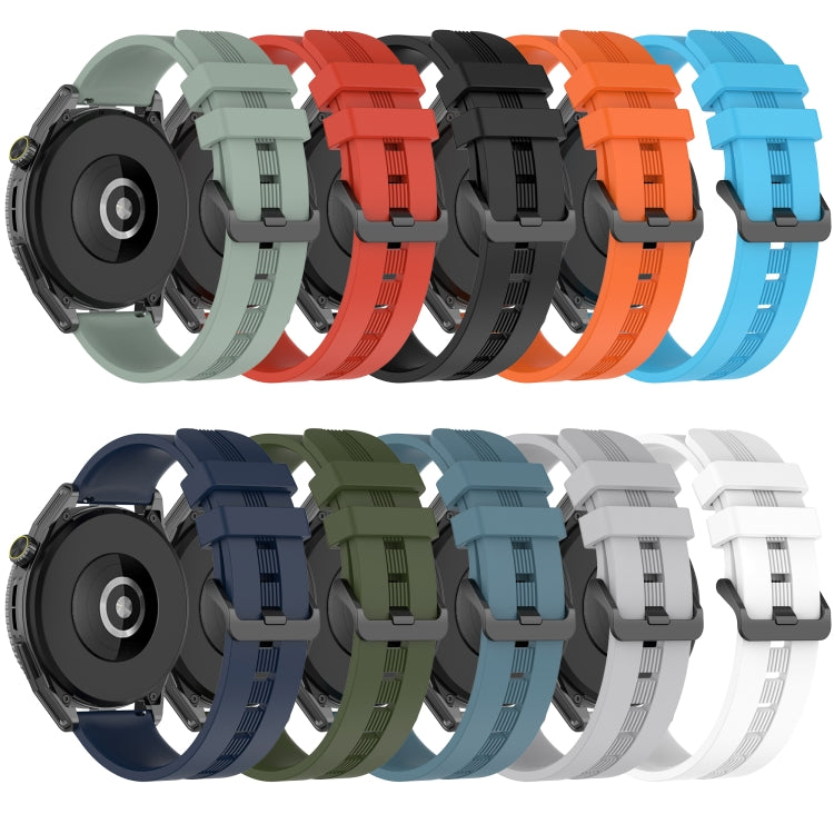 22mm Concave Striped Slicone Watch Band, For Huawei Watch GT Runner, For Huawei Watch 3, For Huawei Watch 3 Pro, For Huawei GT2 Pro