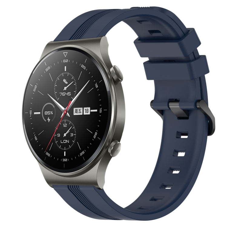 22mm Concave Striped Slicone Watch Band, For Huawei Watch GT Runner, For Huawei Watch 3, For Huawei Watch 3 Pro, For Huawei GT2 Pro