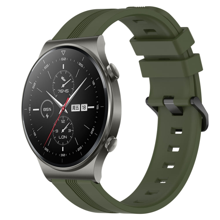 22mm Concave Striped Slicone Watch Band, For Huawei Watch GT Runner, For Huawei Watch 3, For Huawei Watch 3 Pro, For Huawei GT2 Pro