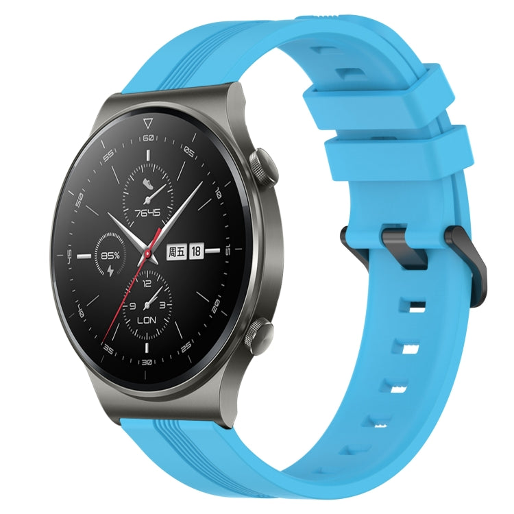 22mm Concave Striped Slicone Watch Band, For Huawei Watch GT Runner, For Huawei Watch 3, For Huawei Watch 3 Pro, For Huawei GT2 Pro