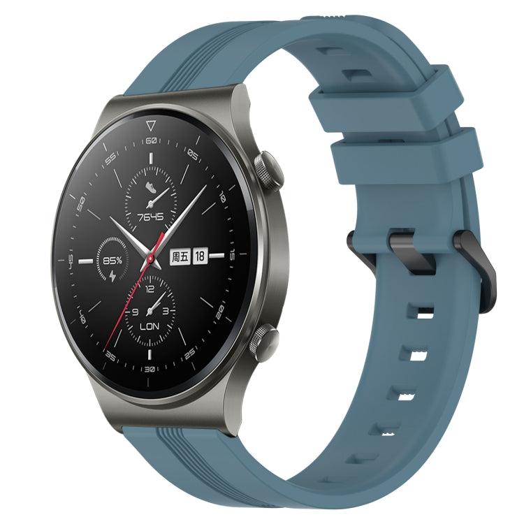 22mm Concave Striped Slicone Watch Band, For Huawei Watch GT Runner, For Huawei Watch 3, For Huawei Watch 3 Pro, For Huawei GT2 Pro