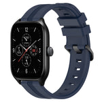 20mm Concave Striped Slicone Watch Band, For Amazfit GTS 4, For Amazfit GTS 3, For Amazfit GTS 2E, For Amazfit GTS 2 Mini