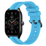 20mm Concave Striped Slicone Watch Band, For Amazfit GTS 4, For Amazfit GTS 3, For Amazfit GTS 2E, For Amazfit GTS 2 Mini