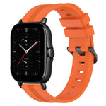 20mm Concave Striped Slicone Watch Band, For Amazfit GTS 4, For Amazfit GTS 3, For Amazfit GTS 2E, For Amazfit GTS 2 Mini