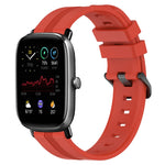 20mm Concave Striped Slicone Watch Band, For Amazfit GTS 4, For Amazfit GTS 3, For Amazfit GTS 2E, For Amazfit GTS 2 Mini