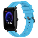 20mm Concave Striped Slicone Watch Band, For Amazfit Pop