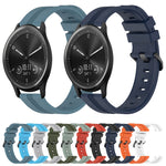 20mm Concave Striped Slicone Watch Band, For Garmin Vivomove Sport, For Garmin Venu 2 Plus, For Garmin Approach S40, For Garmin Forerunner 158