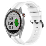 20mm Concave Striped Slicone Watch Band, For Garmin Vivomove Sport, For Garmin Venu 2 Plus, For Garmin Approach S40, For Garmin Forerunner 158