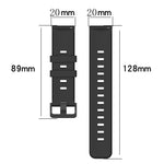 20mm Concave Striped Slicone Watch Band, For Garmin Forerunner 55, For Garmin Venu, For Garmin Venu SQ, For Garmin Garminmove Luxe