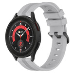 20mm Concave Striped Slicone Watch Band, For Samsung Galaxy Watch5 44mm, For Samsung Galaxy Watch 6 Classic 47mm, For Samsung Galaxy Watch5 40mm, For Samsung Galaxy Watch5 Pro 45mm