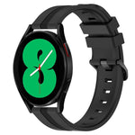 20mm Concave Striped Slicone Watch Band, For Samsung Galaxy Watch4 44mm, For Samsung Galaxy Watch4 40mm, For Samsung  Galaxy Watch 4 Classic 42mm, For Samsung  Galaxy Watch 4 Classic 46mm