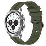 20mm Concave Striped Slicone Watch Band, For Samsung Galaxy Watch4 44mm, For Samsung Galaxy Watch4 40mm, For Samsung  Galaxy Watch 4 Classic 42mm, For Samsung  Galaxy Watch 4 Classic 46mm