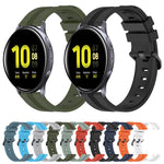 20mm Concave Striped Slicone Watch Band, For Samsung Galaxy Watch Active 2 40mm, For Samsung Galaxy Watch Active 2 44mm, For Samsung Galaxy Watch 42mm, For Samsung Galaxy Watch 6 44mm