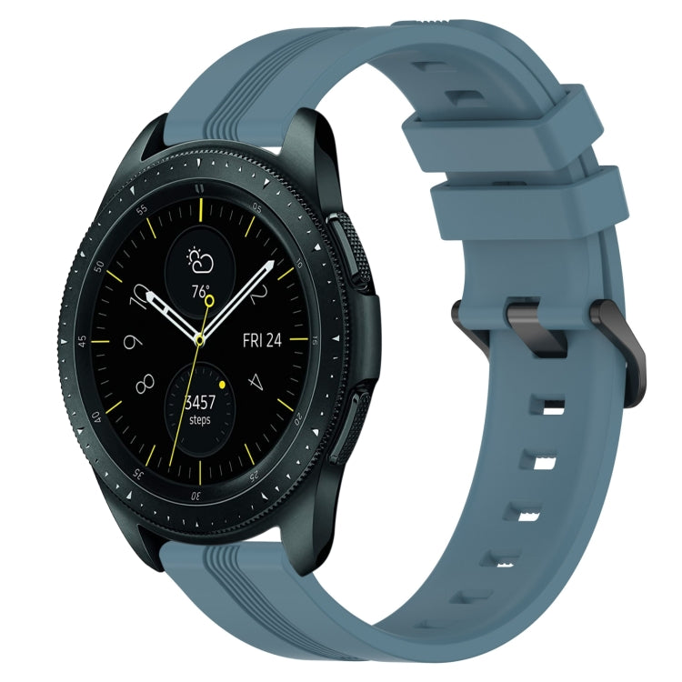 20mm Concave Striped Slicone Watch Band, For Samsung Galaxy Watch Active 2 40mm, For Samsung Galaxy Watch Active 2 44mm, For Samsung Galaxy Watch 42mm, For Samsung Galaxy Watch 6 44mm