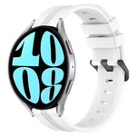 Correia de relógio em silicone riscada côncava de 20mm, para Samsung Galaxy Watch 6 40mm, para Samsung Galaxy Watch 6 Classic 43mm