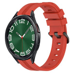 Correia de relógio em silicone riscada côncava de 20mm, para Samsung Galaxy Watch 6 40mm, para Samsung Galaxy Watch 6 Classic 43mm