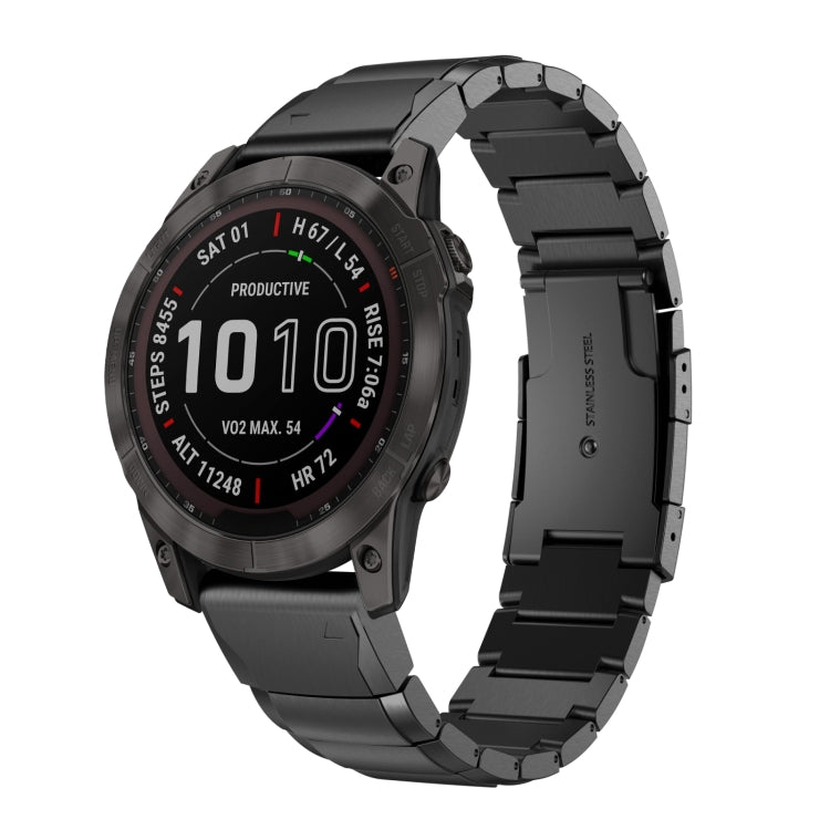 22mm Tortoise Shell Stainless Steel Watch Band, For Garmin Fenix 7, For Garmin Fenix 7 Solar, For Garmin Fenix 7 Sapphire Solar, For Garmin EPIX Gen 2, For Garmin Approach S62, For Garmin Fenix 6 GPS, For Garmin Fenix 6 Pro GPS                         ...