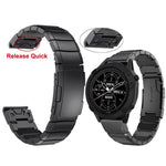 22mm Tortoise Shell Stainless Steel Watch Band, For Garmin Fenix 7, For Garmin Fenix 7 Solar, For Garmin Fenix 7 Sapphire Solar, For Garmin EPIX Gen 2, For Garmin Approach S62, For Garmin Fenix 6 GPS, For Garmin Fenix 6 Pro GPS                         ...