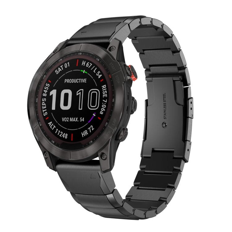22mm Tortoise Shell Stainless Steel Watch Band, For Garmin Fenix 7, For Garmin Fenix 7 Solar, For Garmin Fenix 7 Sapphire Solar, For Garmin EPIX Gen 2, For Garmin Approach S62, For Garmin Fenix 6 GPS, For Garmin Fenix 6 Pro GPS                         ...