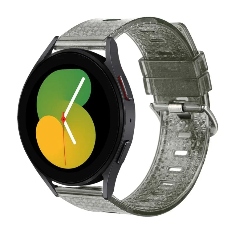20mm Transparent Shiny Diamond TPU Watch Band, For Samsung Galaxy Watch 3 41mm, For Samsung Galaxy Watch 42mm, For Samsung Galaxy Watch5 40mm / 44mm, For Samsung Galaxy Watch5 Pro, For Samsung Galaxy Watch4 / Watch4 Classic, For Samsung Galaxy Watch3 4...