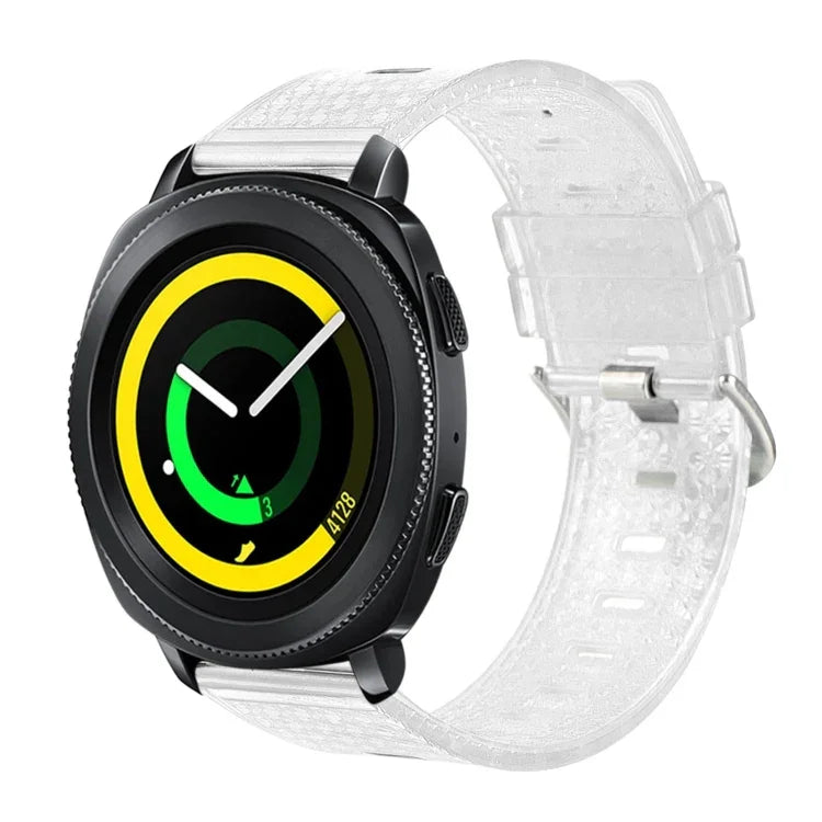 20mm Transparent Shiny Diamond TPU Watch Band, For Samsung Galaxy Watch 3 41mm, For Samsung Galaxy Watch 42mm, For Samsung Galaxy Watch5 40mm / 44mm, For Samsung Galaxy Watch5 Pro, For Samsung Galaxy Watch4 / Watch4 Classic, For Samsung Galaxy Watch3 4...