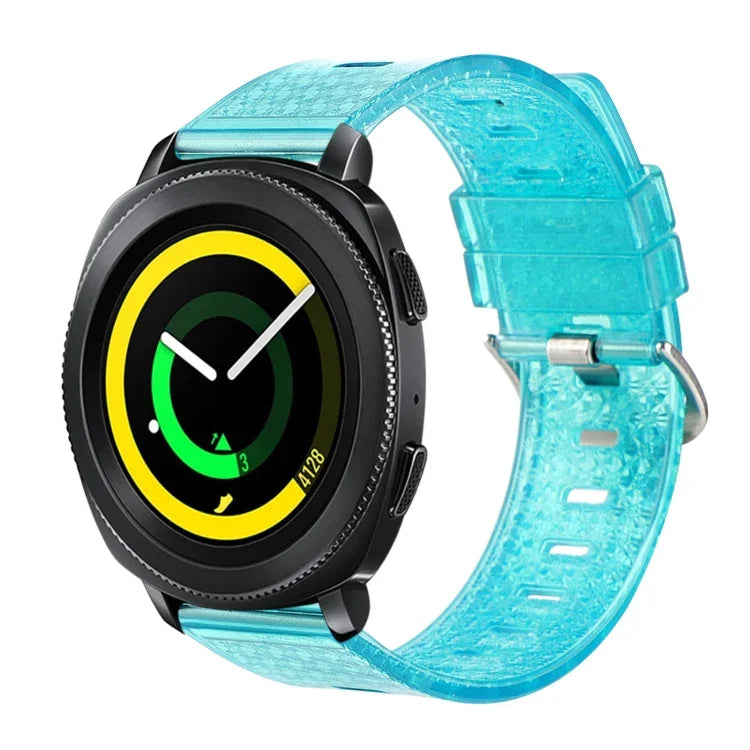 20mm Transparent Shiny Diamond TPU Watch Band, For Samsung Galaxy Watch 3 41mm, For Samsung Galaxy Watch 42mm, For Samsung Galaxy Watch5 40mm / 44mm, For Samsung Galaxy Watch5 Pro, For Samsung Galaxy Watch4 / Watch4 Classic, For Samsung Galaxy Watch3 4...