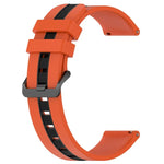 Correia de Relógio de Silicone Bicolor Vertical 22mm, Para Samsung Galaxy Watch3 45mm, Para Samsung Galaxy Watch 46mm, Para Samsung Gear S3 Classic, Para Samsung Gear S3 Frontier