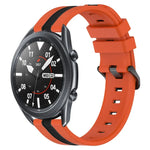 Correia de Relógio de Silicone Bicolor Vertical 22mm, Para Samsung Galaxy Watch3 45mm, Para Samsung Galaxy Watch 46mm, Para Samsung Gear S3 Classic, Para Samsung Gear S3 Frontier