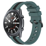Correia de Relógio de Silicone Bicolor Vertical 22mm, Para Samsung Galaxy Watch3 45mm, Para Samsung Galaxy Watch 46mm, Para Samsung Gear S3 Classic, Para Samsung Gear S3 Frontier