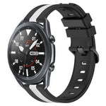 Correia de Relógio de Silicone Bicolor Vertical 22mm, Para Samsung Galaxy Watch3 45mm, Para Samsung Galaxy Watch 46mm, Para Samsung Gear S3 Classic, Para Samsung Gear S3 Frontier