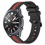 Correia de Relógio de Silicone Bicolor Vertical 22mm, Para Samsung Galaxy Watch3 45mm, Para Samsung Galaxy Watch 46mm, Para Samsung Gear S3 Classic, Para Samsung Gear S3 Frontier