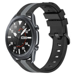 Correia de Relógio de Silicone Bicolor Vertical 22mm, Para Samsung Galaxy Watch3 45mm, Para Samsung Galaxy Watch 46mm, Para Samsung Gear S3 Classic, Para Samsung Gear S3 Frontier