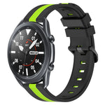 Correia de Relógio de Silicone Bicolor Vertical 22mm, Para Samsung Galaxy Watch3 45mm, Para Samsung Galaxy Watch 46mm, Para Samsung Gear S3 Classic, Para Samsung Gear S3 Frontier