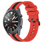 Correia de Relógio de Silicone Bicolor Vertical 22mm, Para Samsung Galaxy Watch3 45mm, Para Samsung Galaxy Watch 46mm, Para Samsung Gear S3 Classic, Para Samsung Gear S3 Frontier