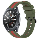 Correia de Relógio de Silicone Bicolor Vertical 22mm, Para Samsung Galaxy Watch3 45mm, Para Samsung Galaxy Watch 46mm, Para Samsung Gear S3 Classic, Para Samsung Gear S3 Frontier